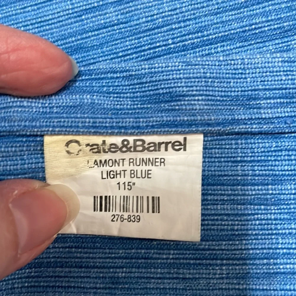 Crate & Barrel Lamont Runner in Light Blue